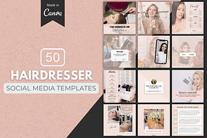 Hairdresser Canva Templates Bundle