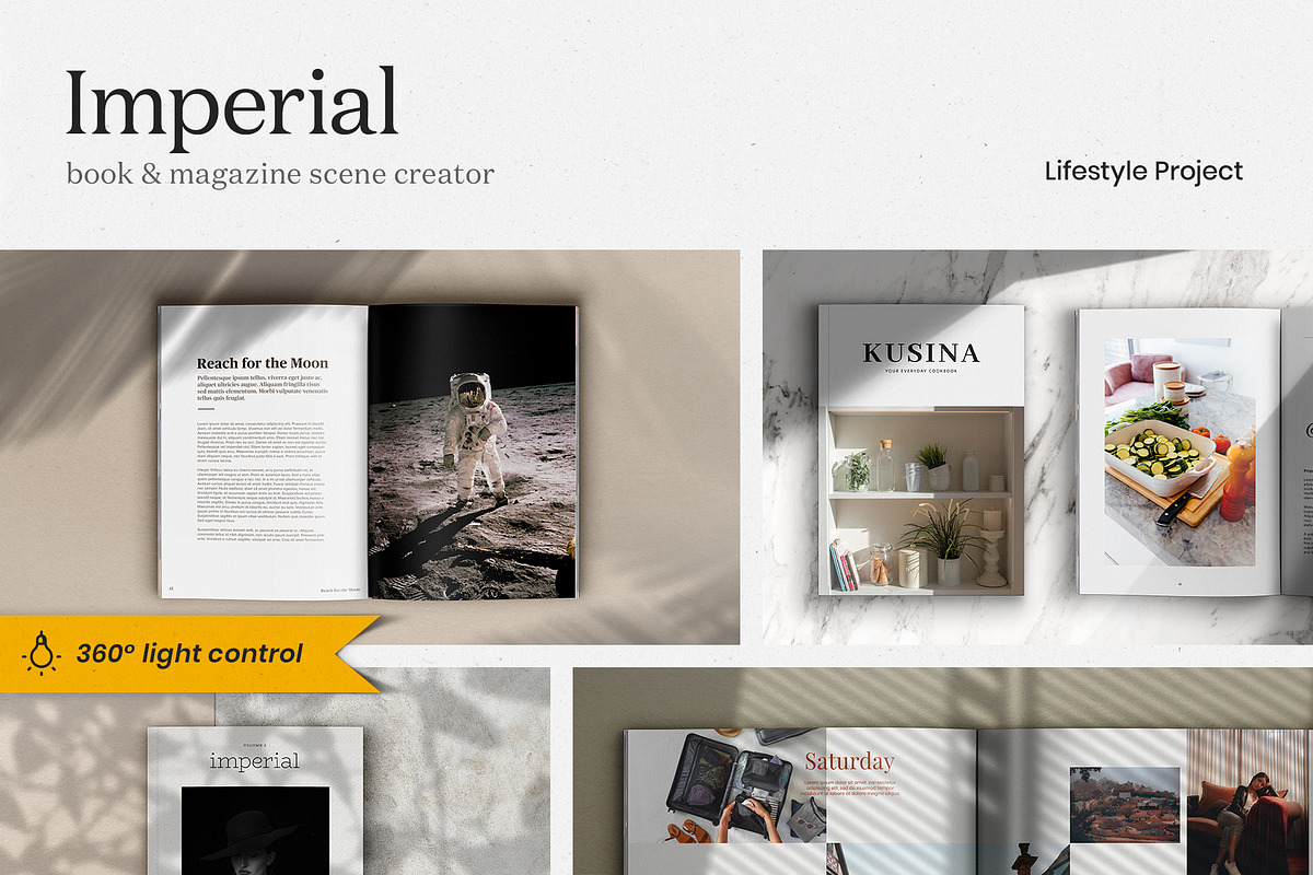 Book & Magazine Mockup Kit, a Books & Magazine Mockup by Lifestyle Project (Photo 1 of 17)
