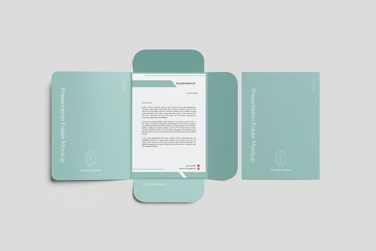 Presentation Folder Mockup, an Advertising Mockup by Se٧enStudio (Photo 5 of 5)