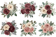 Elegant cream, pink floral clipart, an Illustration by Amazin_art (Thumbnail 5 of 5)