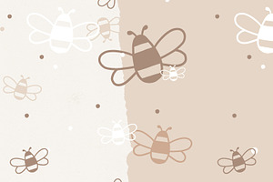 BEE PATTERN / Seamless Vector Png