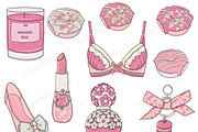 Pink Dreams Clipart, a Work Illustration by GlamArtZhanna (Thumbnail 3 of 3)