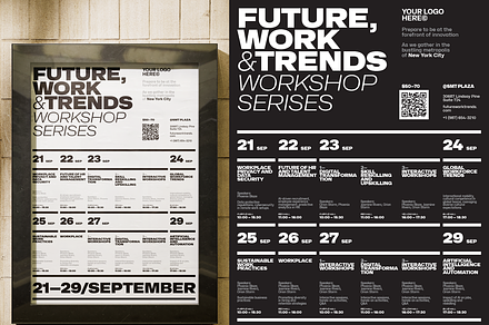 Event Calendar Schedule Poster, a Flyer Template by EDT.Graphics