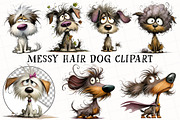 Whimsical Messy Hair Dog ClipArt, an Illustration by OK Design (Thumbnail 2 of 6)