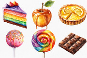 Watercolor Sweet Treats Clipart, an Illustration by Canvas Craft (Thumbnail 2 of 7)