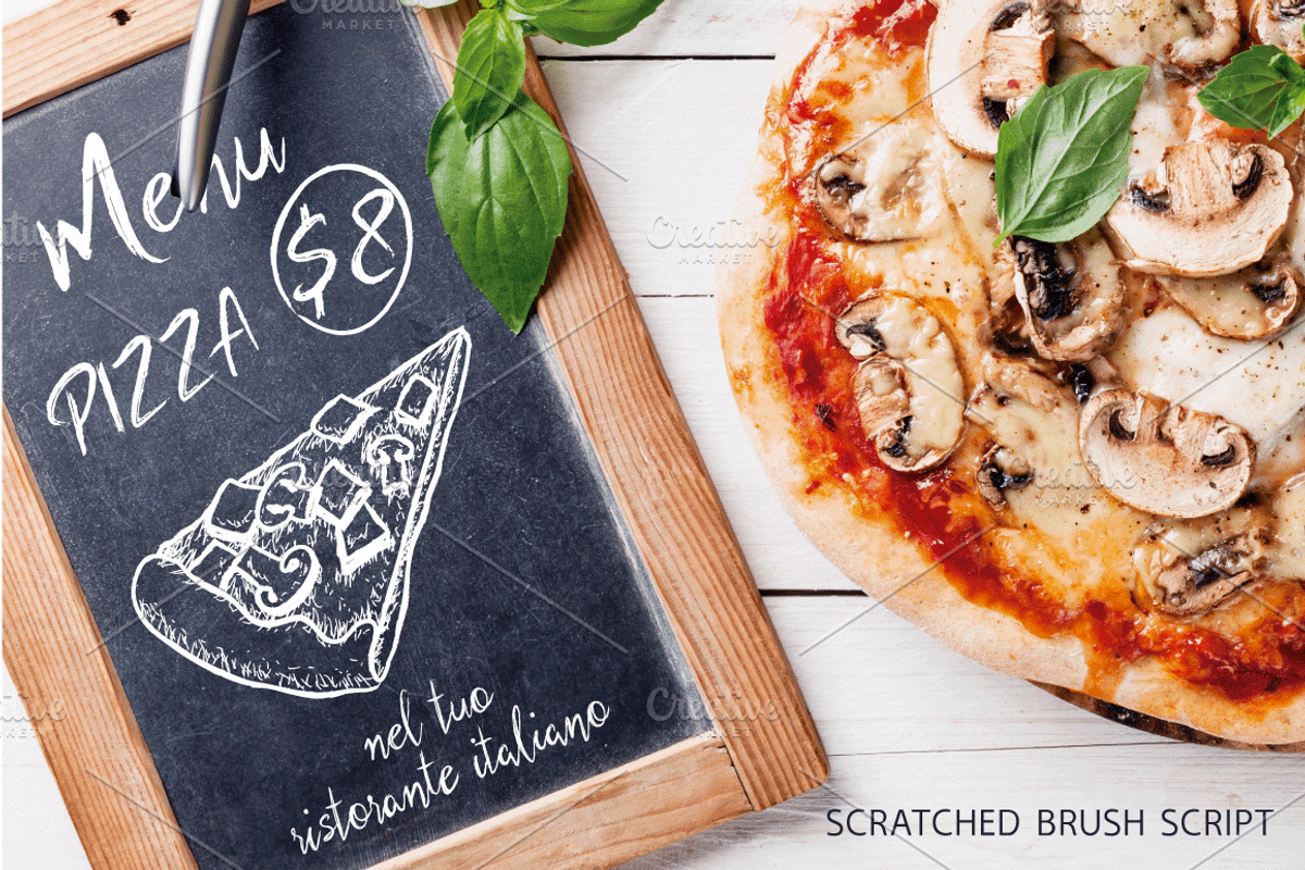 Scratched Brush Script Font preview 2