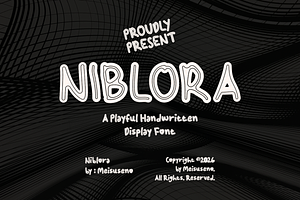 Niblora Playful Display Font