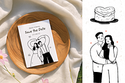 Whimsical Bride & Groom wedding art, a Decorative Illustration by Heartwarming Art (Thumbnail 8 of 11)