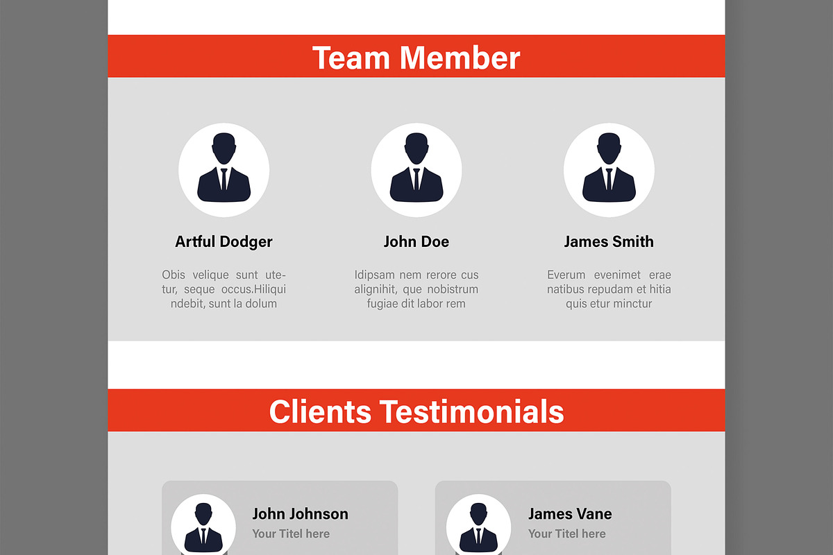 Business Email Newsletter Layout, an UI Kit Template by MightyDesign (Photo 5 of 9)