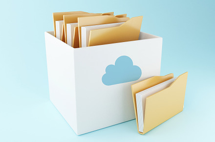 3d Cloud box with files. Cloud stora, a Background Photo by Mego-studio