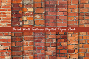 Brick Wall Textures Digital Paper, a Texture Graphic by Dream Creation (Thumbnail 1 of 5)