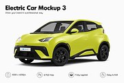 Electric Car Mockup 3, a Product Mockup by Mockupix (Thumbnail 1 of 12)