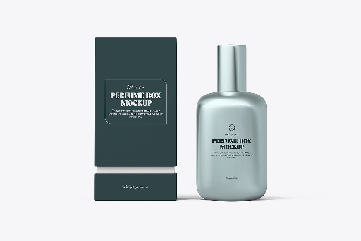 Perfume Spray Bottle And Box Mockup, a Packaging Mockup by Ram Studio LLC (Photo 7 of 8)