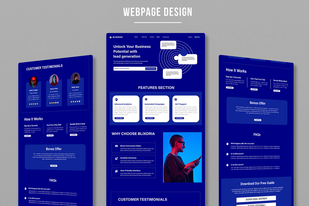 Lead Generation Landing Page, a Landing Page Template by MightyDesign (Photo 1 of 6)