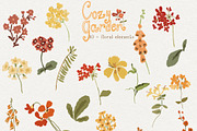 Fall Floral Backgrounds & Overlays, a Decorative Illustration by whiteheartdesign (Thumbnail 7 of 19)