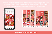 Red Christmas Instagram Templates, a Social Media Template by SunshineStudioBoutique (Thumbnail 4 of 8)
