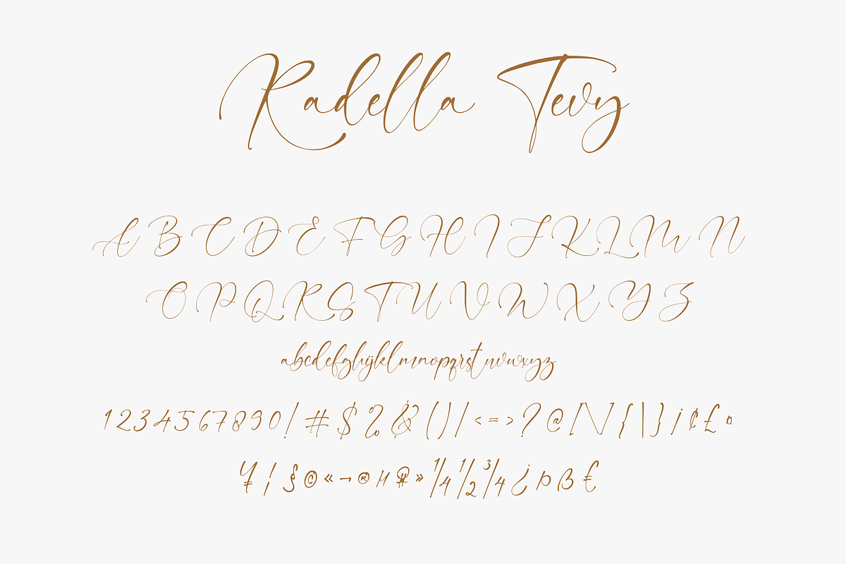Radella Tevy Signature Handwriting, a Handwritten Font by CreateBigSupply (Photo 5 of 7)