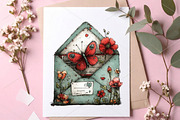 Whimsical Summer Envelope Clipart, an Illustration by Canvas Craft (Thumbnail 7 of 7)