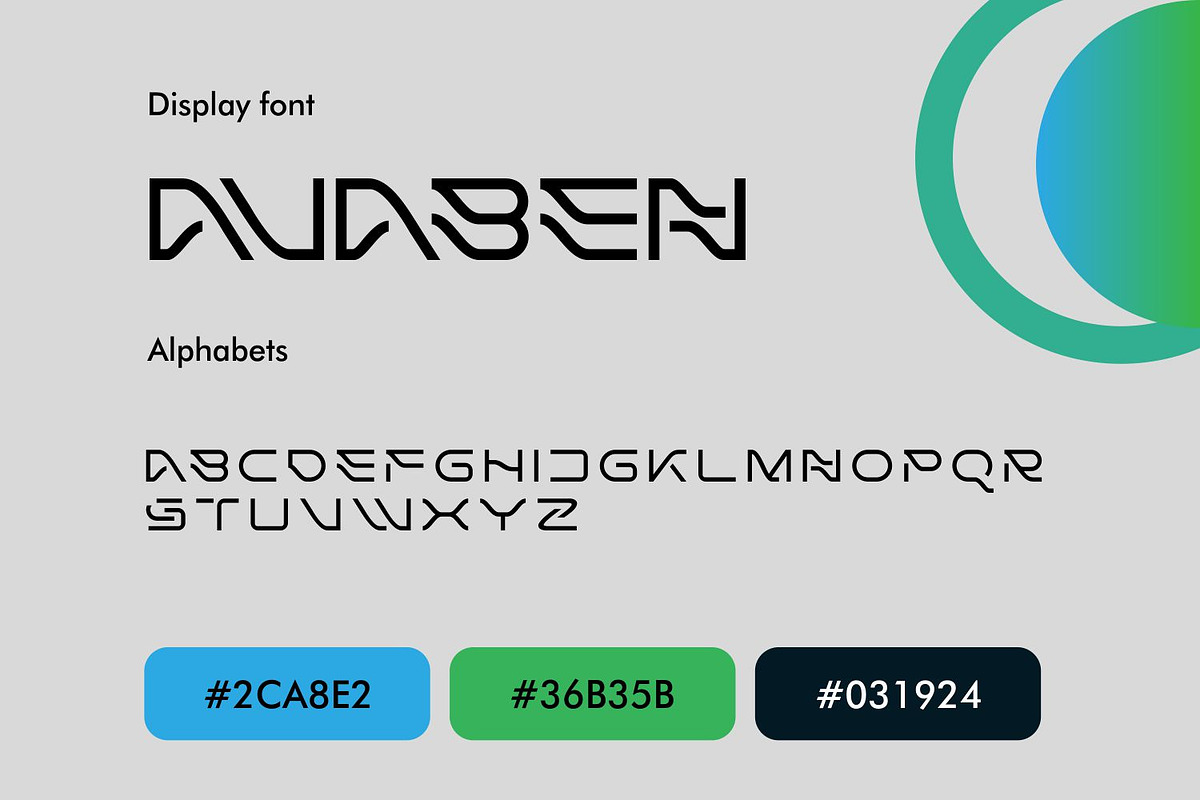 Avaben Sleek Futuristic Fonts, a Sans Serif Font by WhymoreArt (Photo 3 of 9)