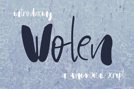 Wolen Font, a Script Font by SophieSaxo