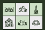 Pakistan Landmark Illustration Art, a Decorative Illustration by Prosymbols (Thumbnail 8 of 10)