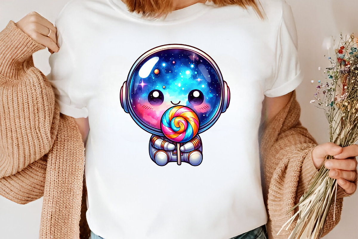 Kawaii Astronaut Clipart Bundle, an Illustration by Canvas Craft (Photo 4 of 7)