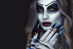 Portrait of a horrible scary corpse featuring halloween, horror, and fear