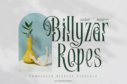 Billyzar Ropes Typeface, a Serif Font by alit design