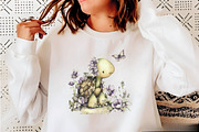 Spring Turtle with Flower Clipart B, an Illustration by SVGArt (Thumbnail 2 of 9)