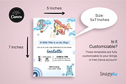 Blue Airplane Baby Shower Invitation, an Invitation Template by Snapybiz (Thumbnail 6 of 10)