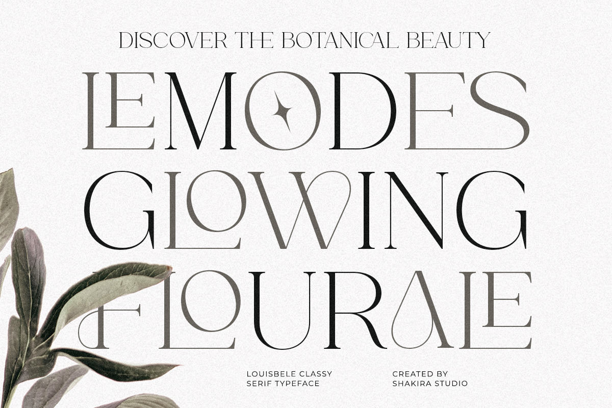 Classy Elegant Serif - Louisbele, a Serif Font by Shakira Studio (Photo 2 of 10)