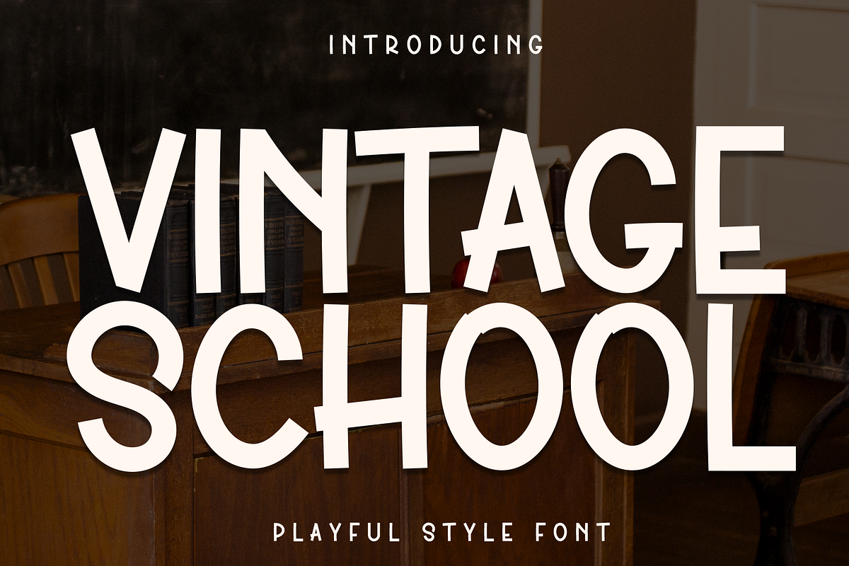 Vintage School | Script Font, a Script Font by Scratchones (Photo 1 of 8)