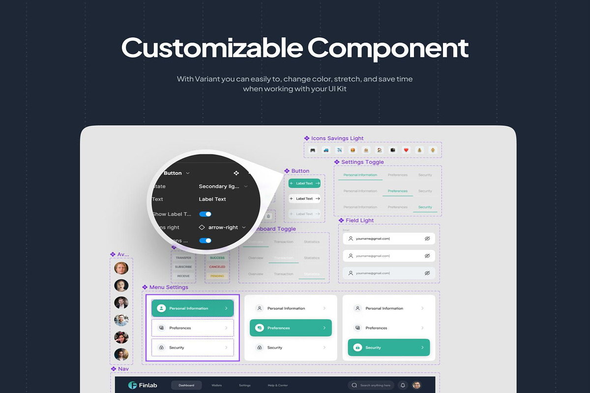 Finlab - Finance Dashboard UI Kit, an UI Kit Template by Creative Perspective (Photo 4 of 6)