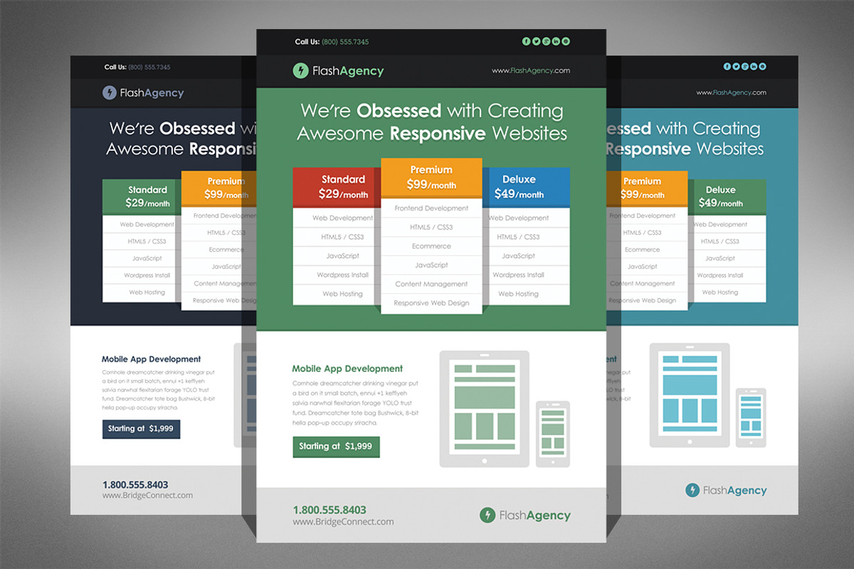 Flat Design Agency Flyer Template, a Flyer Template by Creativenauts (Photo 1 of 4)