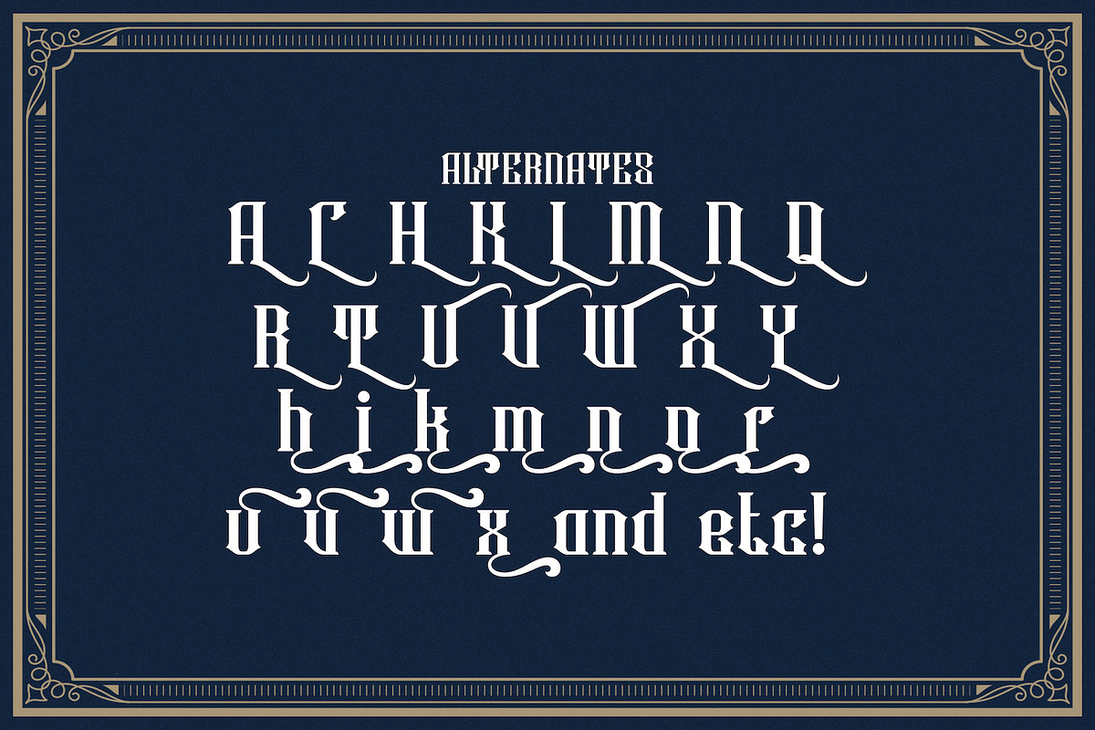 Rowney Kahfi - Victorian Style Font, a Blackletter Font by StringLabs (Photo 8 of 8)