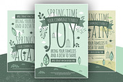6 Spring Flyers Vector Print, a Flyer Template by DesignSomething (Thumbnail 2 of 5)