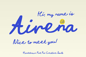 CS Airena – Handwritten Script Font, a Script Font by Craft Supply Co.
