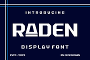 Raden - Display Font, a Sans Serif Font by lelevien (Thumbnail 1 of 4)