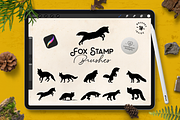 Fox Stamp Brushes for Procreate, a Brushes & More by LovePowerDesigns (Thumbnail 1 of 2)