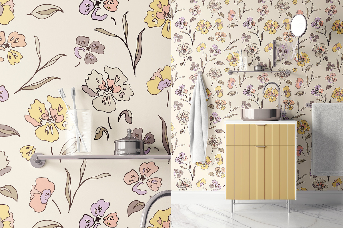 Garden Violets, a Pattern Graphic by MalyskaStudio (Photo 3 of 13)