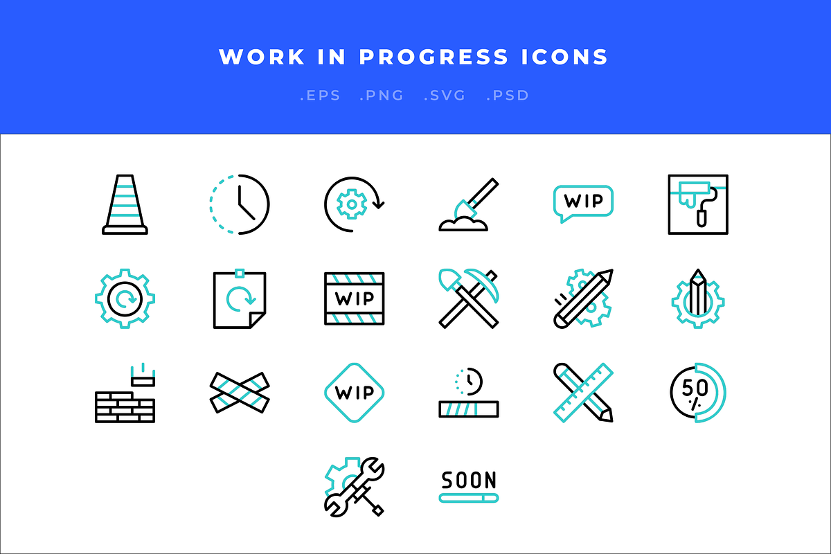 Work In Progress Icons, an Icon by Wencory