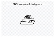 Ship and Boat Line Icons Set, an Outline Icon by Designfour (Thumbnail 6 of 7)