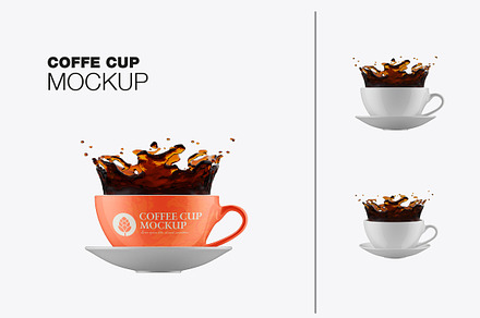 Colorfull Coffee Cup Mockup, a Cups & Container Mockup by OneVectorStock