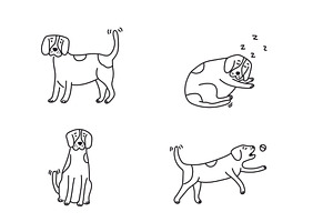 Cute Doodle Dogs Big Collection