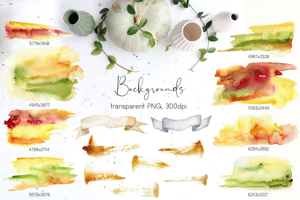 Pumpkins Watercolor pumpkin clipart, a Seasonal Illustration by Yuliya Derbisheva (Photo 10 of 11)