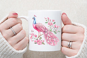 Watercolor Pink Preppy Chinoiserie S, an Illustration by Sublimation Artist (Thumbnail 5 of 6)