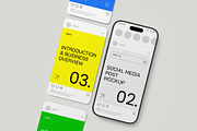 Phone with Social Media Post Mockup, an iPhone Mockup by graphypix (Thumbnail 5 of 7)