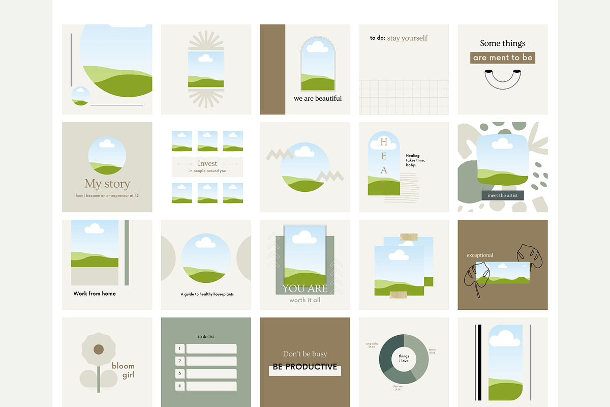 Instagram Post Templates for Canva., a Social Media Template by Sentimental postman (Photo 8 of 9)