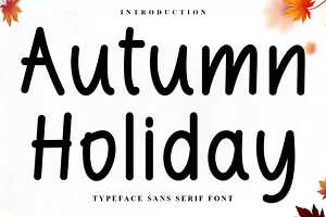 Autumn Holiday, a Script Font by FreshTypeINK