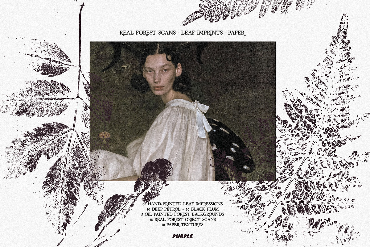 Leaf Imprints, Forest Scans & Paper, an Object Graphic by Purple (Photo 4 of 20)
